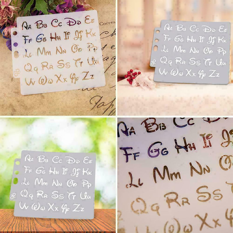 Alphabet Letter Stencils Template Painting Scrapbooking Album P6.ca V3N6