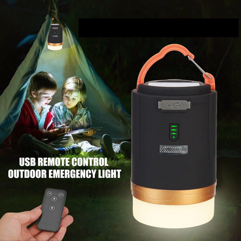 USB Rechargeable Tent Lamp Remote Control Hanging Light for Camp Outdoor Hiking