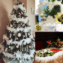 2M Christmas Tree White Feather Xmas Ribbons Boa Strips Garland Party Home F1X1