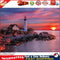 Seaside Lighthouse Frameless Oil Paint by Numbers Kit Handpainted Picture Newly