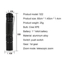 XPE LED Flashlight Torch Light Flashlight Mini Pen Lamp Powerful Flashlight