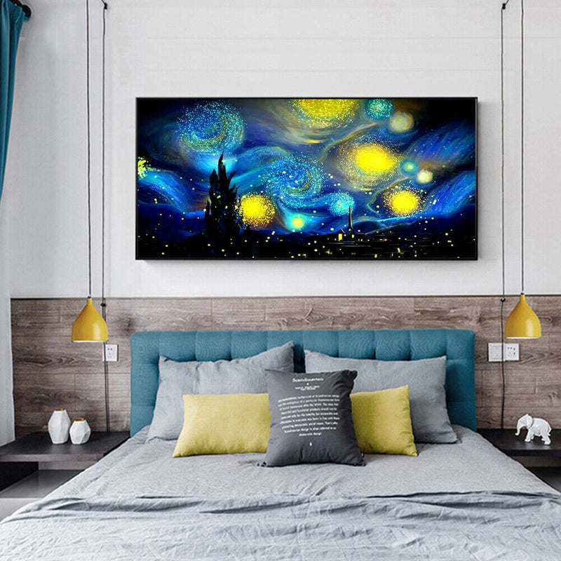 80x45cm 5D DIY Diamond Painting Abstract Night Sky Full Round Drill Mosaic Kit