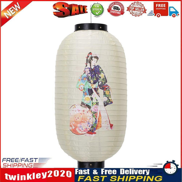 25cm Lantern Cloth Japanese Style Printing Fabric for Bar Pub Decor (A) Newly