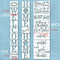 Word Stencils Welcome Theme Signs Four Season Pattern Festival Ornament