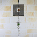 DIY Rotating Wind Chime Novelty Metal Hanging Sculpture Wind Chime Bell (C)