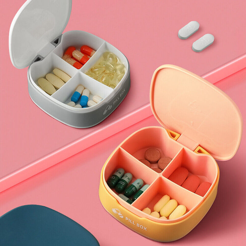 Pills Storage Case 7-Day Pills Grids Box Weekly Medicine Dispenser (White)