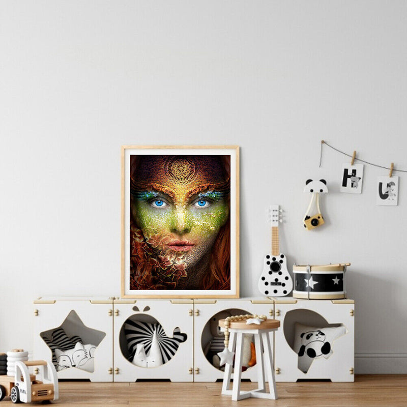 5D DIY Full Round Drill Diamond Painting woman Drawing Newly