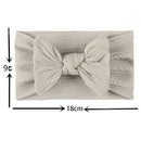 Soft Nylon Baby Headband Bows Newborn Girls Infant Turban Hairband (Grey)