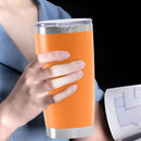 Thermal Car Mug Cup Stainless Coffee Vacuum Insulated Water Bottle (Orange)