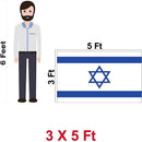 of David 90*150cm Outdoors The United States Banners Flag Israel Sewn Stripes