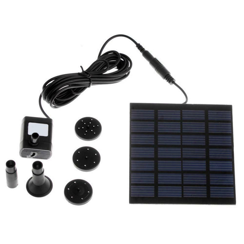 Fountain Pump Solar Water Panel Power Kit Pool Garden Pond Watering Submersible