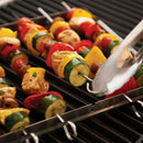 steel kebab rack with thick skewers and incense sticks I2Y5