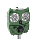 Outdoor Solar Ultrasonic Animal Repeller Dog Sound Alarm Repellent (Green) Newly