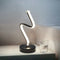 LED Spiral Shape Light Curve Acrylic Table Lamp Room Modern Decor (White) Newly