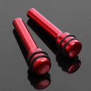 Universal Car Door Lock Knob Aluminum Alloy Door Lock Knob 2 inch (Red) Newly