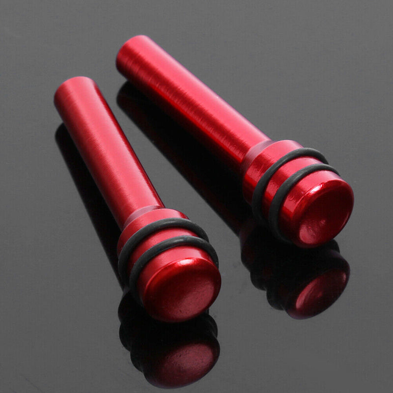Universal Car Door Lock Knob Aluminum Alloy Door Lock Knob 2 inch (Red) Newly