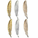 Page markers Leaf shape Students Stationery Metal Feather Book darts Bookmark