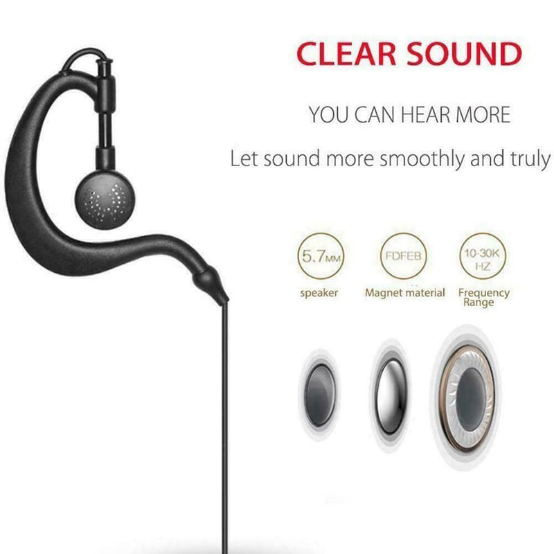 Headset Earpiece Earphone w/Mic For Walkie Talkie BF-888s Baofeng x1 Radio P4K8