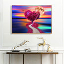 5D Round Drill Diamond Painting Kit DIY Heart Tree Mosaic Drawing Home Deco