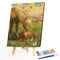 Horse on Grass Oil Paint By Numbers Kit DIY Acrylic Painting on Canvas Frameless