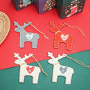 Home Decor Xmas Tree Hanging Christmas Decoration Elk Pendant Wooden Ornaments