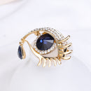 Crystal Angel's Tears Pin Clip Blue Eye Brooch Imitation Rhinestone Pins Badge