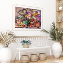 Table Flower Oil Paint By Numbers Kit DIY Drawing Picture for Adults Home Dec