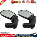 2pcs Adjustable MTB Bike Bicycle Cycling Rearview Mirror Glass Mini(Black) Newly