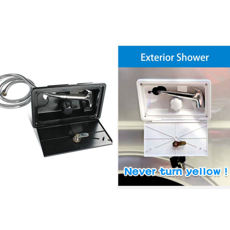 #A RV External Exterior Shower Box Kit Marine Camper Motorhome Caravan Accesso