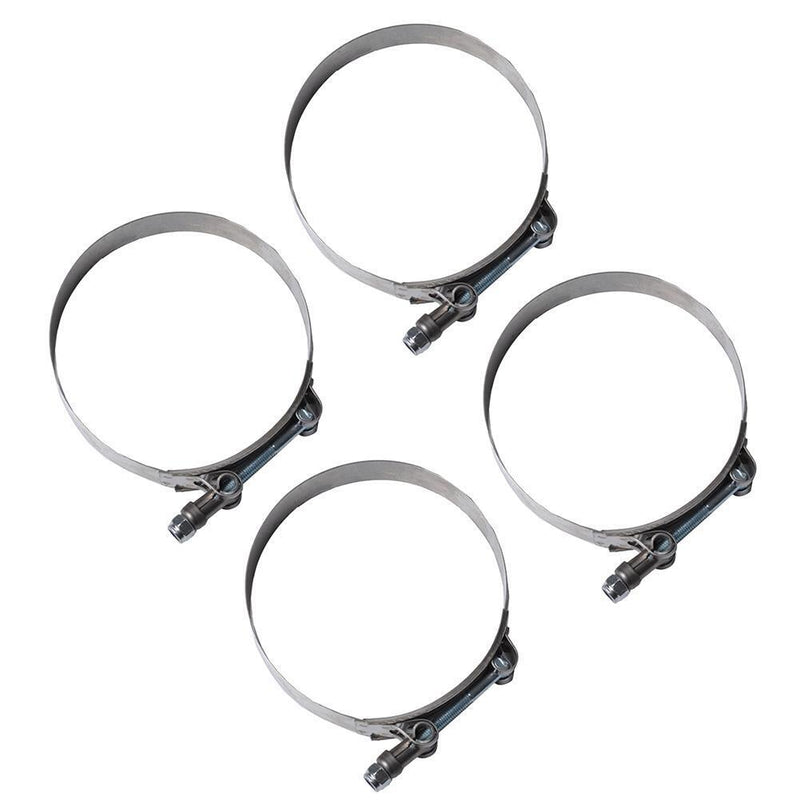 4pcs Heavy Duty Stainless Steel T-Bolt Clamps Turbo Coupler Intake Intercooler