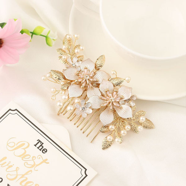 Wedding Party Crystal Bridal Clips Flower Hair Pin  Hair Combs Bridesmaid Tiara