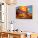 Full Round Drill Diamond Painting Sunset Boat Pictures Handiwork Art Mosaic K