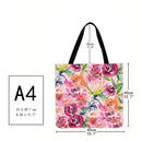 Flowers Printed Shoulder Shopping Bag Casual Large Tote Handbag (40*40cm) G