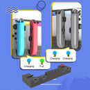 4 Ports Stand for Switch Controller Charger Dock with 8 Game Slots (Black) Newly