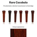 1 Set Acoustic Guitar Wood Bridge Pins Inlaid with T5E3 Dot Abalone K5V5