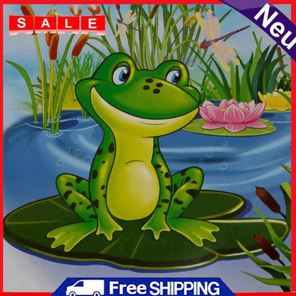 5D Frog on Pond Kit Rhinestone Diamond Painting DIY Full Round Drill Ornaments