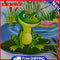 5D Frog on Pond Kit Rhinestone Diamond Painting DIY Full Round Drill Ornaments