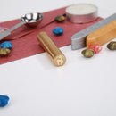 Retro Cylindrical Seal Wax Brass Envelope Seal Stamp Customs Accessory (H) Newly