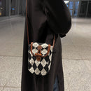 Women Simple Jacquard Shoulder Bag Female Mini Wallet All-match Travel Handbags