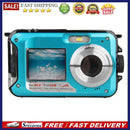 Waterproof Digital Camera 1080P HD 2.4MP Underwater Video Recorder (Blue)