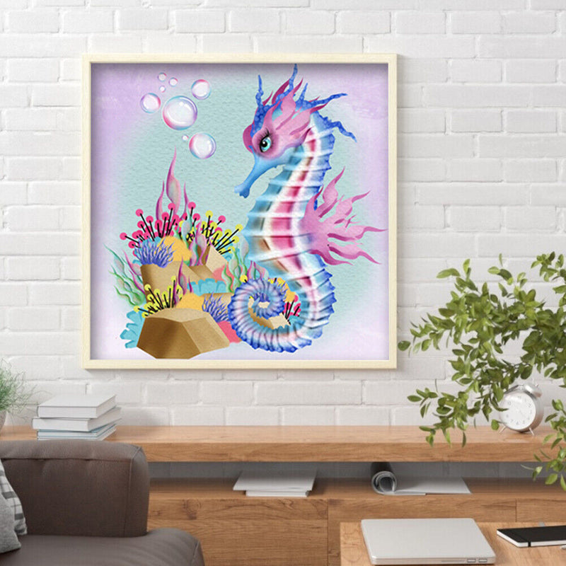 Diamond Painting 5D DIY Sea Horse Full Round Drill Rhinestone Picture Kit