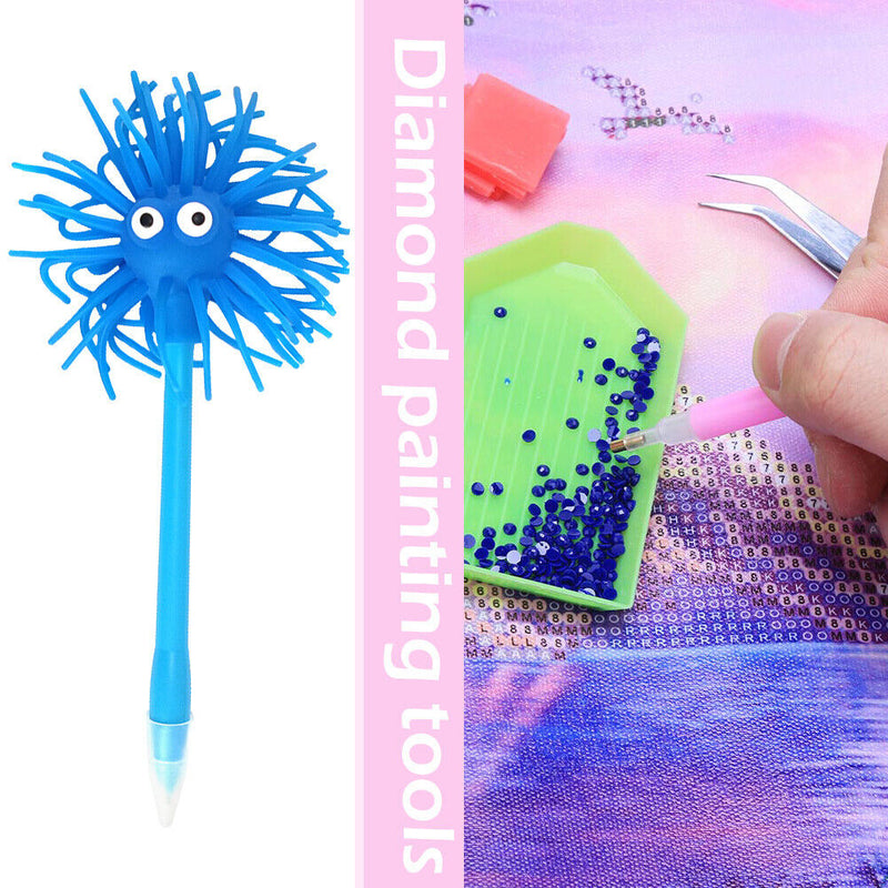 Diamond Painting Pen Round/Square Tip DIY Point Drills Pens (Blue Monster)