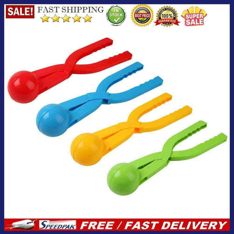 Winter Plastic Snowball Clip Kids Snow Sand Ball Maker Mold Toys (Single)