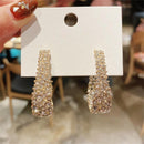 Dangle Stud Full Crystal Hoop Earrings Shinning Luxury Earrings Wedding Jewelry
