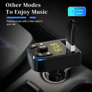 AUX 12/24V Hands-Free PD Charger 2USB 5.0 Car Wireless FM Transmitter Adapter