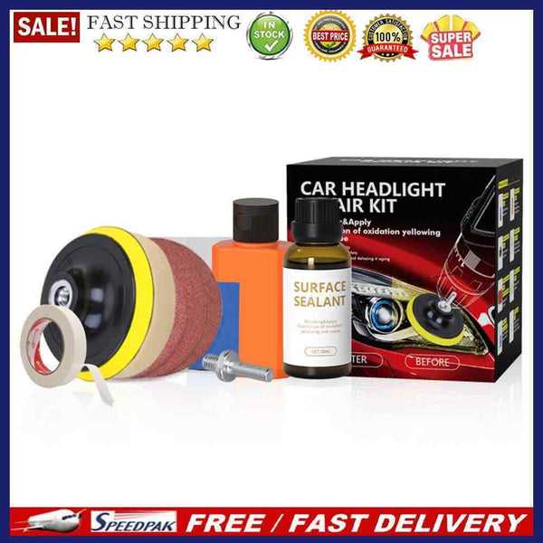 Car Headlamp Repair Tool Set Auto Headlight Restoration System Light Polish