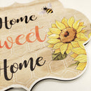 Welcome Door Sign, Sunflowers Bee Wall Plaque, for Festival, Porch, Front Door