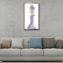 Full Dress Lady Picture Diamond 5D Drill Round Painting DIY Kit Wall Decorati