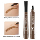 SUAKE Waterproof Eyebrow Pen 4-Fork Tip Eye Brow Pencil Brown (Dark Brown) Newly