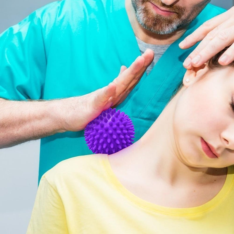 PVC Spiky Massage Ball Fitness Muscle Relax Hedgehog Physiotherapy (Purple)
